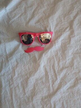 Hot Pink Mustache Sunglasses - Retro Fun Shades